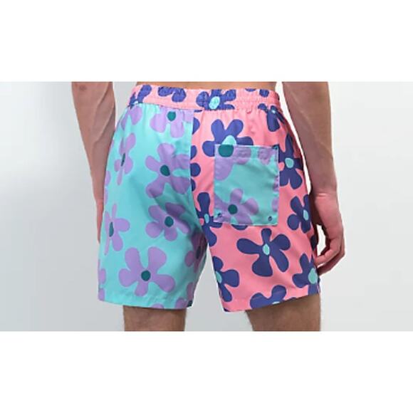 A.LAB Bum Split Pink & Blue Board Shorts size XL - Picture 2 of 8